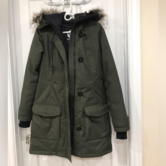 Ecko Red Winter Jacket in Dark Olive Green Colour - Picture 1 of 7